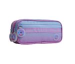 CARTUCHERA TRENDY DOBLE COMPARTIMIENTO COD 28543 CELESTE